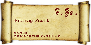 Hutiray Zsolt névjegykártya